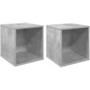Vinilo albumų dėžė 2 vnt. Betono pilka 37 x 36,5 x 38 cm