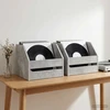 Vinilo albumų dėžė 2 vnt. Betono pilka 38 x 30 x 29 cm