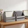 Vinilo albumų dėžė 2 vnt. Pilka Sonoma 38 x 30 x 29 cm