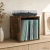 Vinilo albumų dėžė Dūminio ąžuolo 37 x 36,5 x 38 cm
