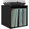 Vinilo albumų dėžė Juodojo ąžuolo 37 x 36,5 x 38 cm