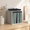 Vinilo albumų dėžė Pilka Sonoma 37 x 36,5 x 38 cm