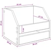 Vinilo albumų dėžė Sonoma ąžuolas 38 x 30 x 29 cm