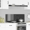 Virtuvės atbraila Tamsiai pilka 110 x 40 cm grūdintas stiklas