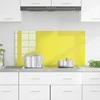 Virtuvės atbraila Geltona 100 x 50 cm grūdintas stiklas