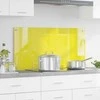 Virtuvės atbraila Geltona 100 x 50 cm grūdintas stiklas
