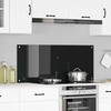 Virtuvės atbraila Juoda 120 x 50 cm grūdintas stiklas