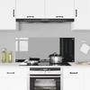 Virtuvės atbraila Juoda 120 x 50 cm grūdintas stiklas