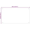 Virtuvės atbraila 2 vnt. Balta 90 x 50 cm grūdintas stiklas