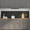 Virtuvės atbraila 2 vnt. Juoda 100 x 50 cm grūdintas stiklas