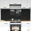 Virtuvės atbraila 2 vnt. Juoda 80 x 60 cm grūdintas stiklas
