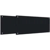 Virtuvės atbraila 2 vnt. Juoda 90 x 40 cm grūdintas stiklas