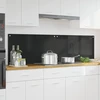 Virtuvės atbraila 2 vnt. Juoda 90 x 50 cm grūdintas stiklas