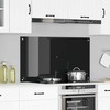 Virtuvės atbraila Juoda 110 x 60 cm grūdintas stiklas