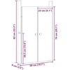 Virtuvės durys MEPPEL 2 vnt. Balta 50 x 9 x 82 cm