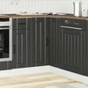virtuvės kampinė spintelė "Lucca" Juodas Engineered Wood