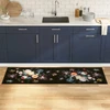 Virtuvės kilimas Juoda 180 x 60 cm Aksomas