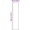 Virtuvės kilimas Juoda 300 x 60 cm Aksomas