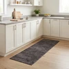 Virtuvės kilimas Juodas betonas 300 x 60 cm 100% poliamidas