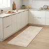 Virtuvės kilimas kreminis betonas 300 x 60 cm 100% poliamidas