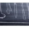 Virtuvės kilimas Juoda 150 x 45 cm Aksomas