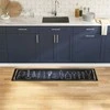 Virtuvės kilimas Juoda 150 x 45 cm Aksomas