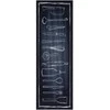 Virtuvės kilimas Juoda 180 x 60 cm Aksomas