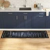 Virtuvės kilimas Juoda 180 x 60 cm Aksomas