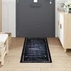Virtuvės kilimas Juoda 180 x 60 cm Aksomas