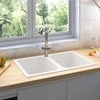Virtuvės kriauklė Balta 76 x 48 x 30 cm Kvarcas ir derva