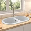 Virtuvės kriauklė Balta 78 x 47 x 20.5 cm Granitas