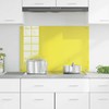 Virtuvės atbraila Geltona 90 x 60 cm grūdintas stiklas
