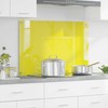 Virtuvės atbraila Geltona 90 x 60 cm grūdintas stiklas