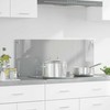 Virtuvės atbraila Šviesiai pilka 100 x 40 cm grūdintas stiklas