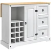 VidaXL Virtuvės saugojimas Balta ir medaus vašku 112 x 70 x 91,5 cm