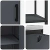 Virtuvės saugojimo rinkinys su lentyna 2 pcs Antracitas