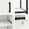 Virtuvės saugojimo rinkinys su lentyna su saugykla 2 pcs Balta