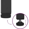 Virtuvės saugojimo rinkinys su lentyna su saugykla 3 pcs Juoda