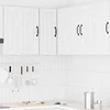 virtuvės sieninė kampinė spintelė "Lucca" Baltas Engineered Wood