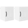 Sieninė spintelė LUCCA 2 pcs Itin blizgi balta 30 x 31 x 40 cm