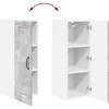 Sieninė spintelė PORTO 2 pcs Betono pilka 30 x 31 x 80 cm