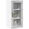 Sieninis stiklinis kabinetas PORTO 2 pcs Betono pilka