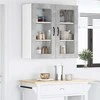 Sieninis stiklinis kabinetas LUCCA 2 pcs Betono pilka