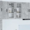 Sieninis stiklinis kabinetas PORTO 2 pcs Betono pilka