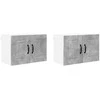 Sieninė spintelė PORTO 2 pcs Betono pilka 60 x 31 x 40 cm