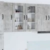 Sieninis stiklinis kabinetas LUCCA 2 pcs Betono pilka