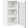 Sieninis stiklinis kabinetas LUCCA 2 pcs Juoda 40 x 31 x 80 cm