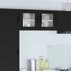 Sieninis stiklinis kabinetas LUCCA 2 pcs Juoda 40 x 31 x 40 cm