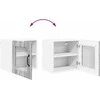 Sieninis stiklo kabinetas PORTO 2 pcs Pilkas Sonoma
