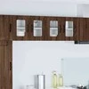 Sieninis stiklinis kabinetas PORTO 2 pcs Rudas ąžuolas